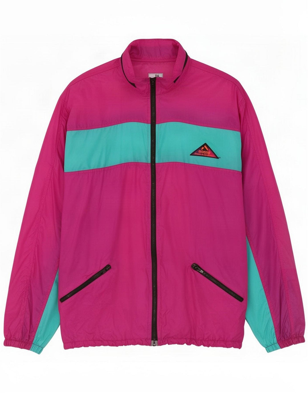 Aesse Herren-Trainingsanzug, Oberteil, Jacke, klein, rosa, Farbblock-Polyamid,