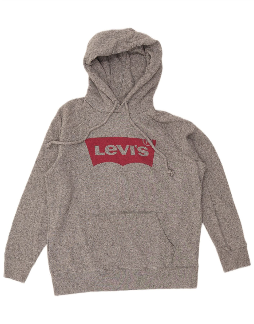 LEVI'S Damen-Pullover mit übergroßem grafischem Kapuzenpullover, Gr. 10, Größe S, Grau gefleckt
