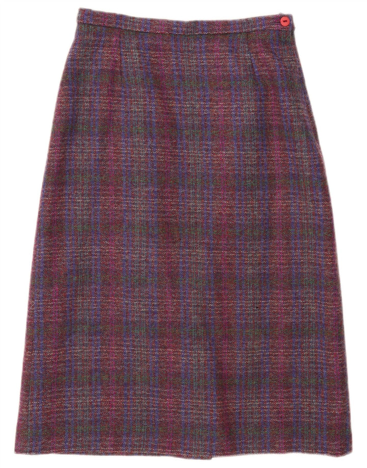 Pitlochry Damen Midirock UK 14 Medium W30 Mehrfarbig karierte Wolle