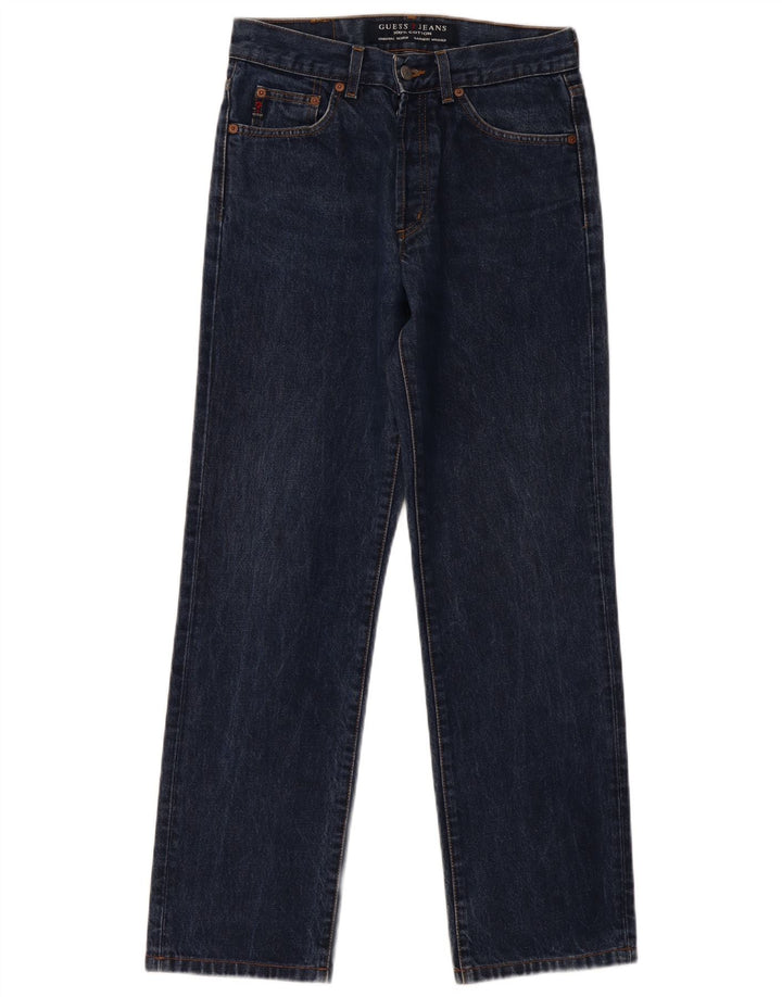 GUESS Herren Straight Jeans W29 L30 Marineblaue Baumwolle