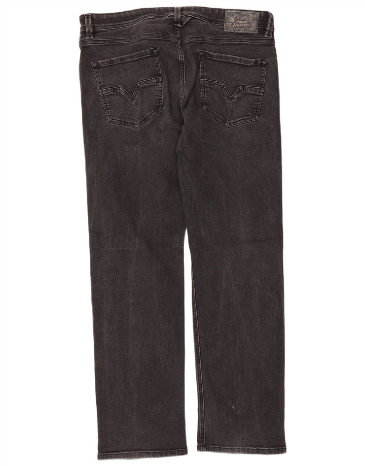 Diesel Damen Larkee Regular Straight Jeans W36 L30 Schwarze Baumwolle