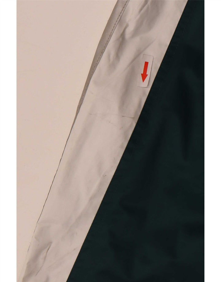 Shamp Herren-Regenjacke mit Kapuze, EU 56, XL, grünes Colourblock-Polyamid