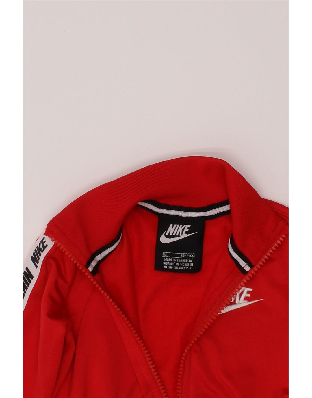 NIKE Baby-Jungen-Trainingsanzug mit Grafik-Oberteil, 6–9 Monate, rotes Farbblockdesign