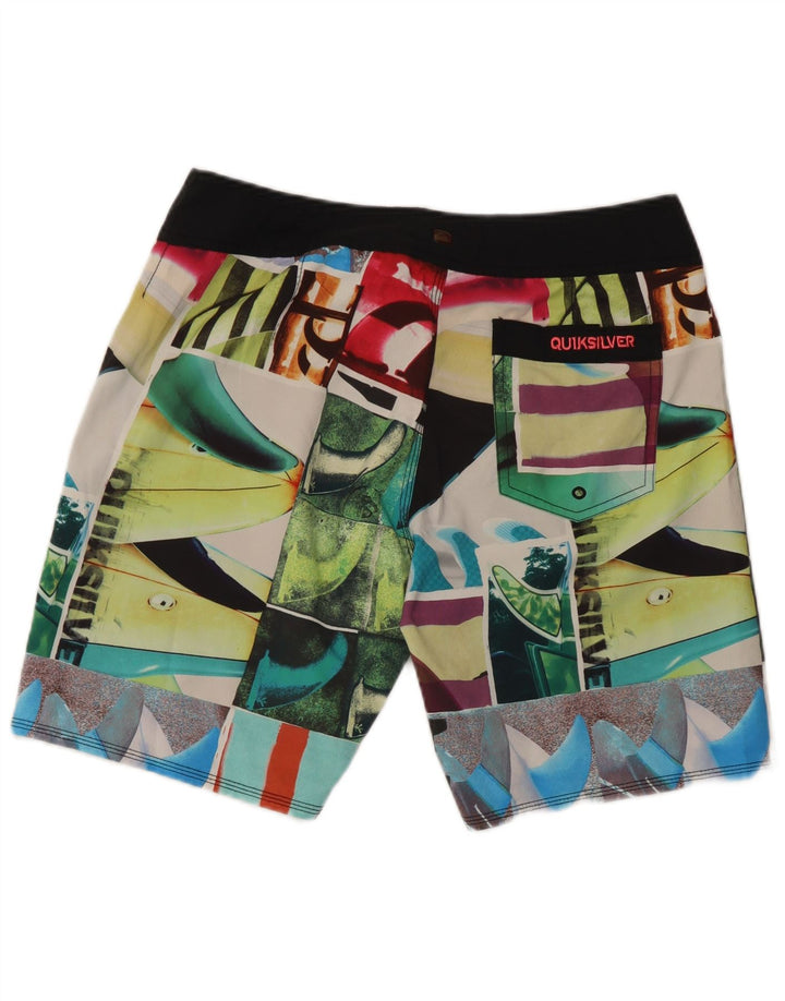 Quiksilver Herren-Badeshorts mit abstraktem Muster, mittelgroß, mehrfarbig