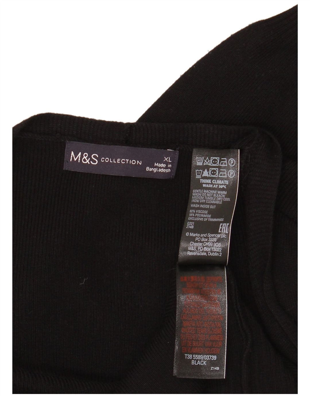 Marks & Spencer Damen Longline-Strickjacke in Übergröße UK 18 XL Schwarz