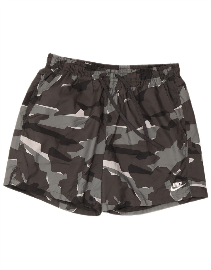 Nike Herren-Sportshorts, großes graues Camouflage-Polyester