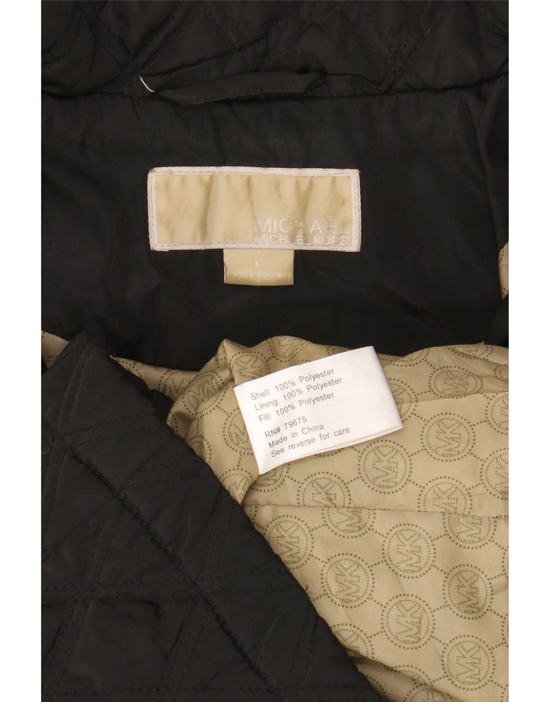 Michael Kors Damen-Steppjacke mit Kapuze, übergroß, Gr. 10, Schwarz