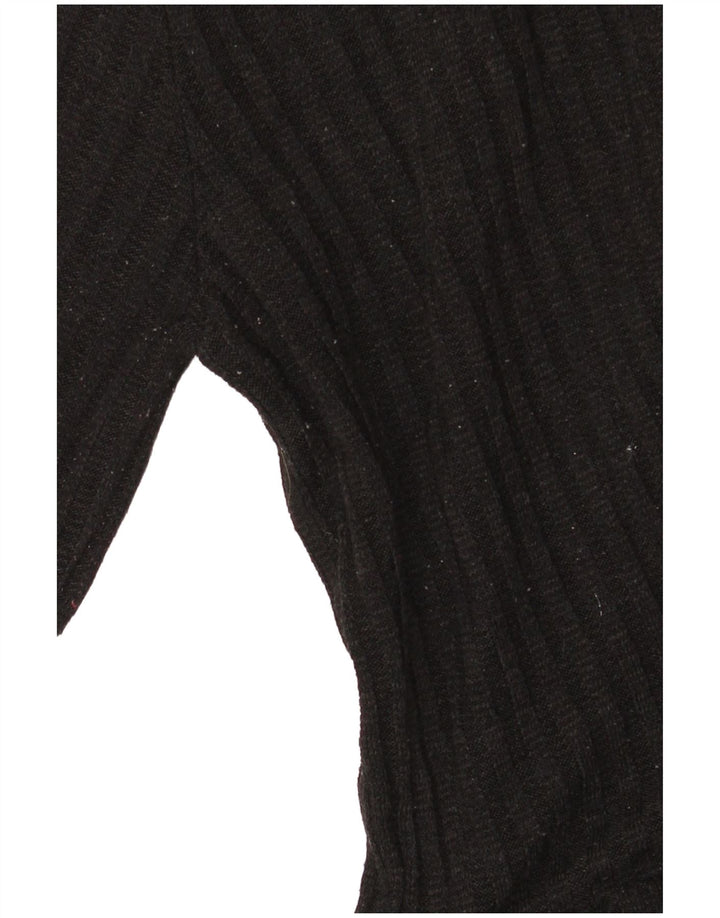 Zara Damen Strickkleid mit Stufen, UK 12, Mittelschwarz