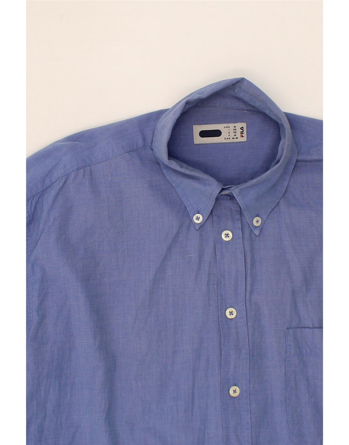 FILA Mens Shirt Medium Blue Cotton Vintage Fila and Second-Hand Fila from Messina Hembry 