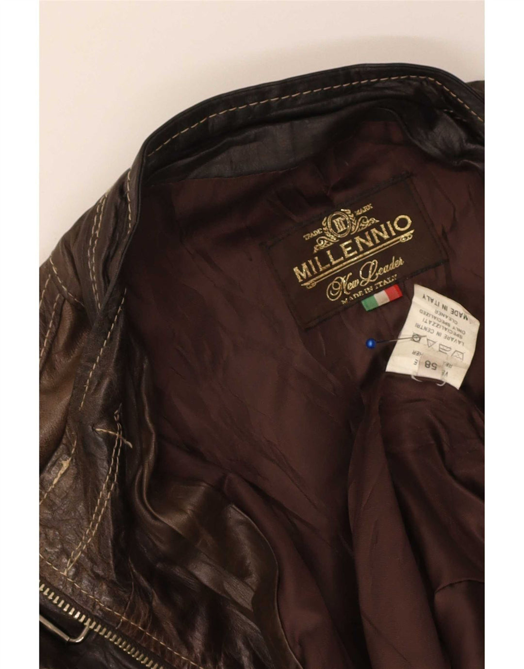 Vintage Herren Lederjacke UK 40 Großes braunes Leder