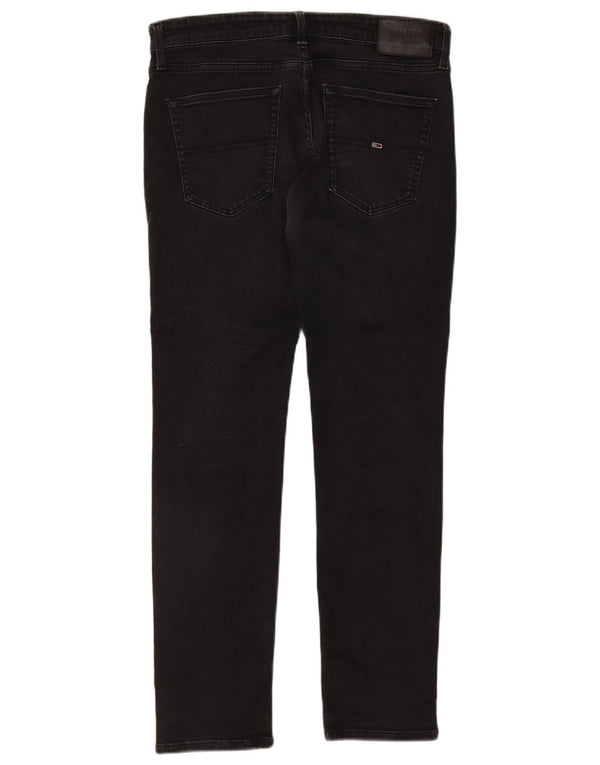 Tommy Hilfiger Herren Slim Jeans W34 L32 Schwarz Baumwolle