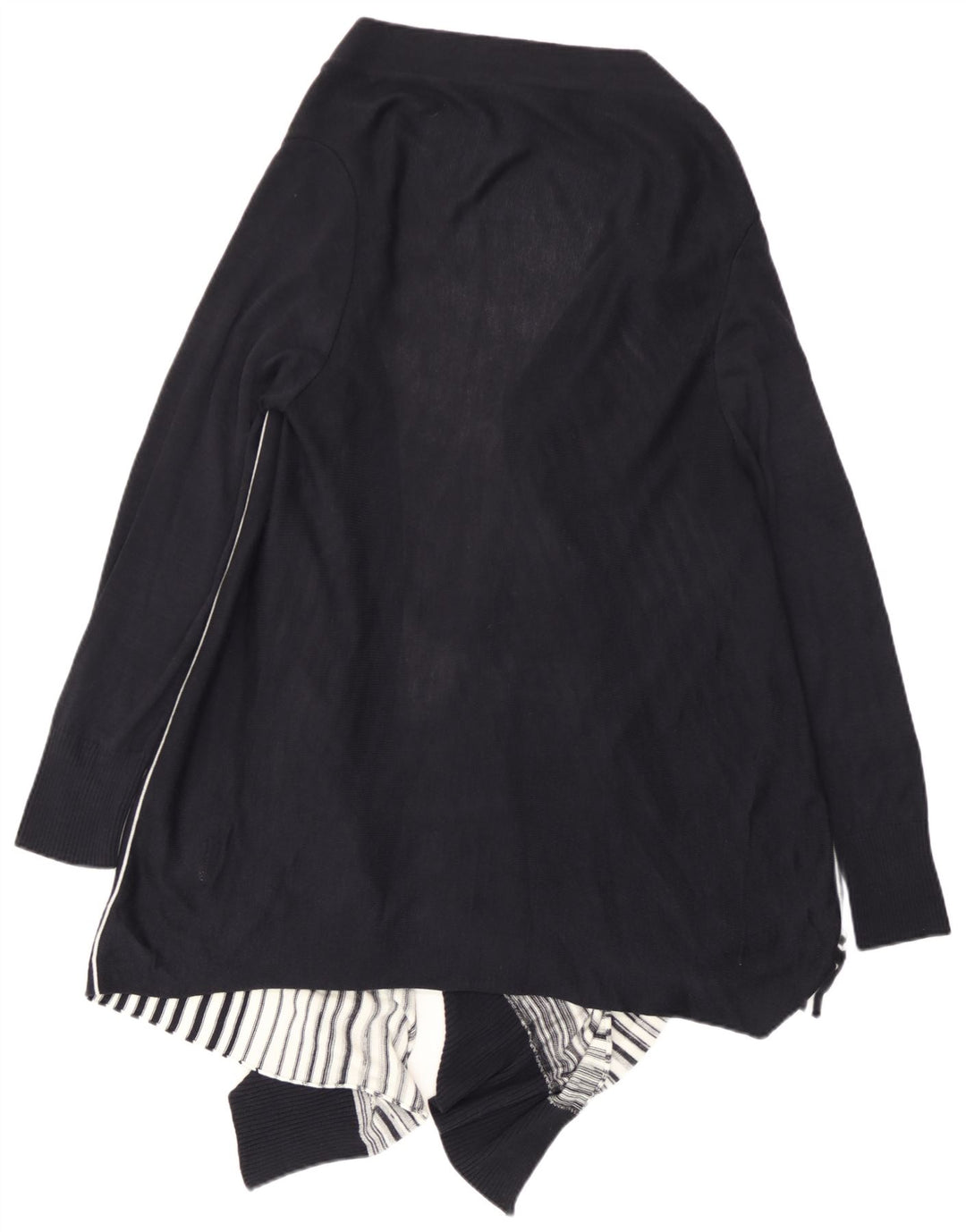Marks & Spencer Damen Asymmetrischer Cardigan-Pullover UK 14 Large Schwarz