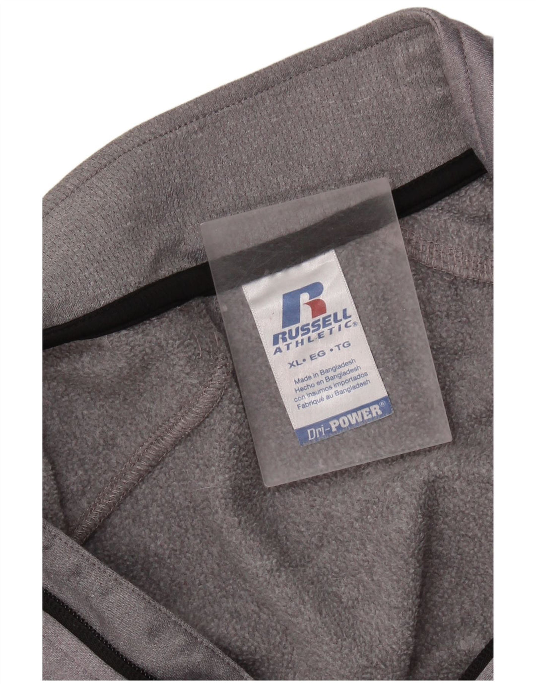 Russell Athletic Herren-Sweatshirt mit Reißverschluss, XL, Grau