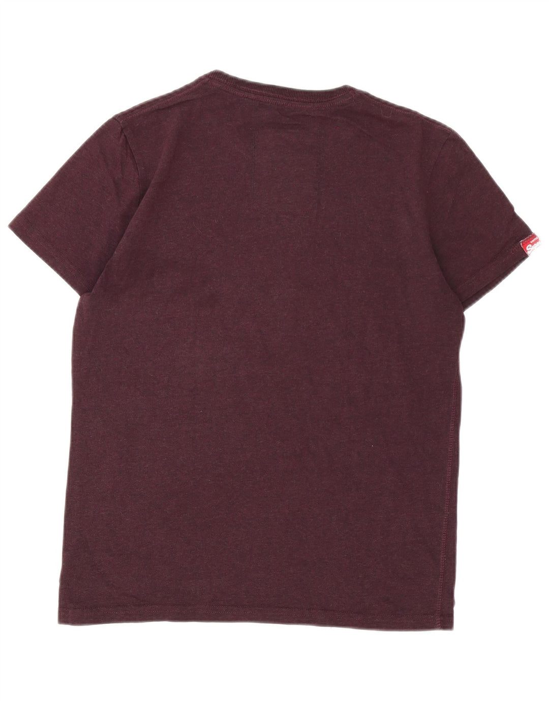 Superdry Herren Grafik-T-Shirt-Oberteil aus mittlerer burgunderroter Baumwolle
