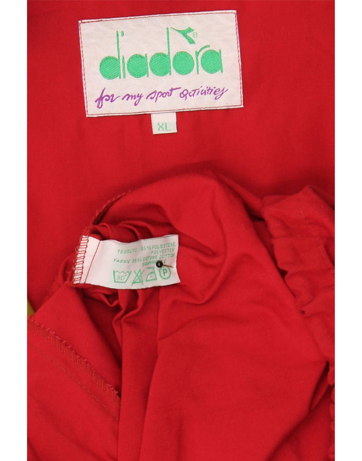Diadora Herren-Utility-Jacke in Übergröße, UK 42, XL, Rot, Polyester