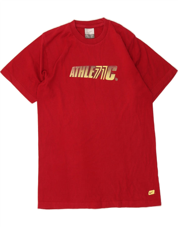 NIKE Mens Graphic T-Shirt Top Small Red Cotton Vintage Nike and Second-Hand Nike from Messina Hembry 