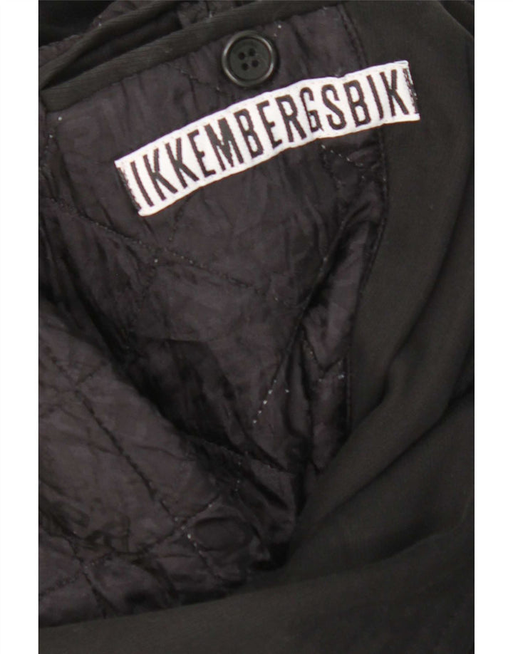 Bikkembergs Damen Zweireihige Blazerjacke IT 50 XL Schwarz Baumwolle