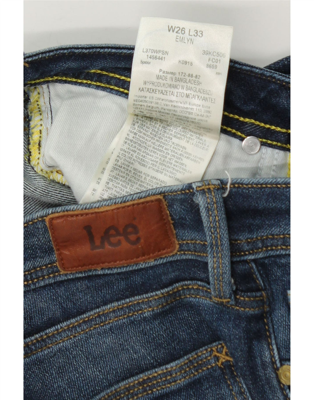 LEE Womens Emlyn Slim Jeans W26 L33 Blue Cotton Vintage Lee and Second-Hand Lee from Messina Hembry 