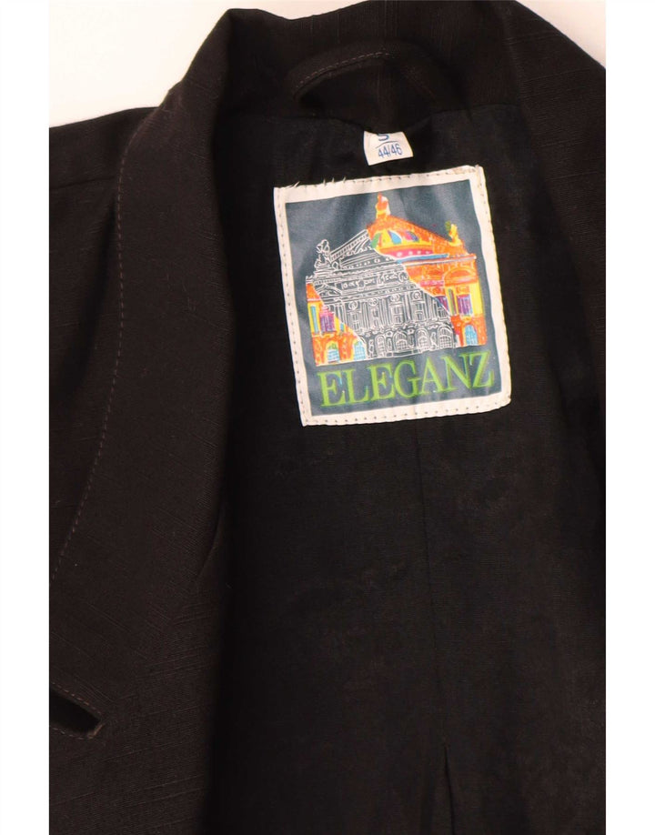 Vintage Damen Oversized Blazer Jacke UK 10 Small Schwarz