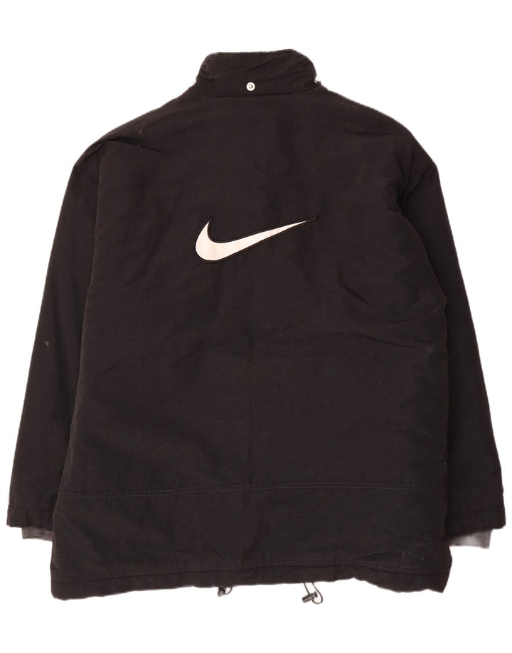 Nike Herren Windjacke UK 42/44 Großes schwarzes Nylon