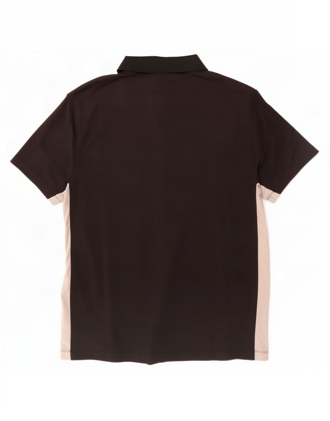 Nike Herren-Poloshirt UK 42/44, großes schwarzes Colourblock-Polyester