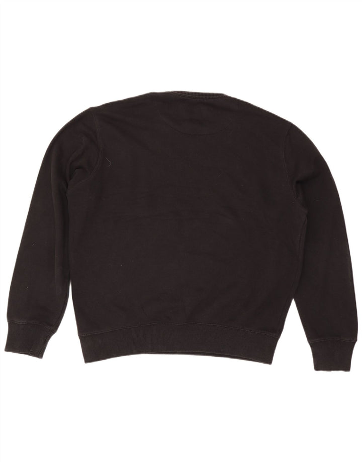 FRENCH CONNECTION Herren-Sweatshirt-Pullover, groß, schwarze Baumwolle