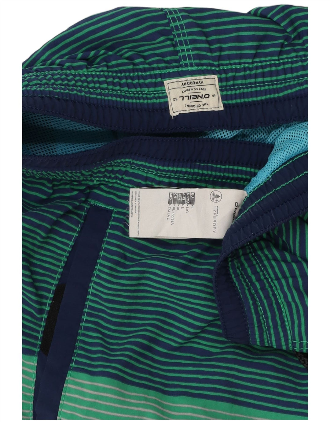 O'Neill Herren-Badeshorts mit Grafik, groß, mehrfarbig, gestreift, Polyester