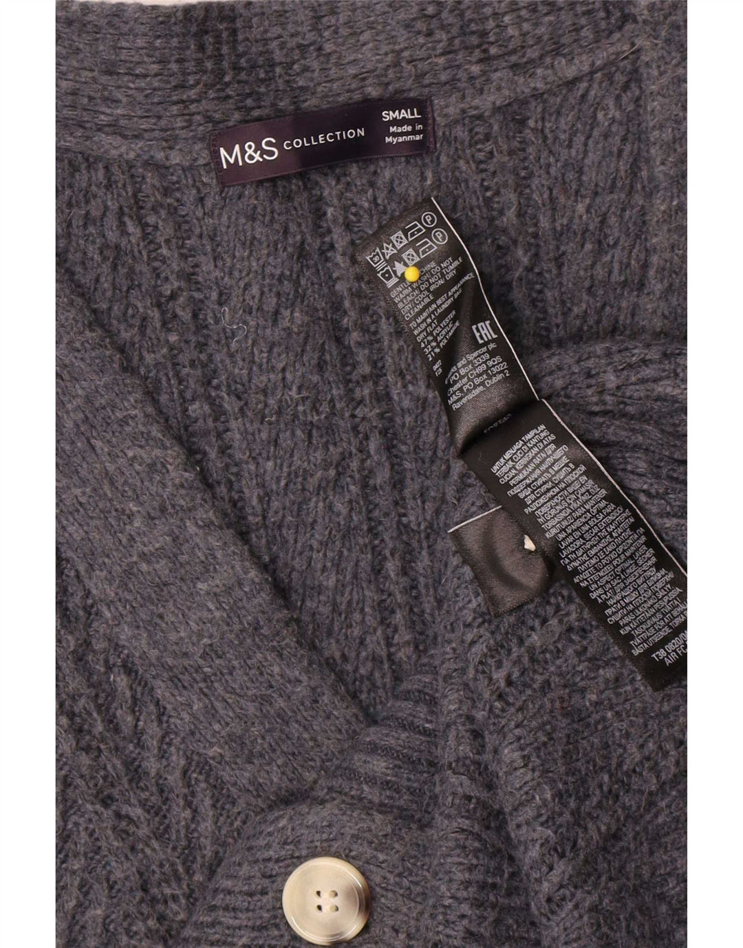 Marks & Spencer Damen-Strickjacke in Übergröße, Gr. 10, Größe S, Grau