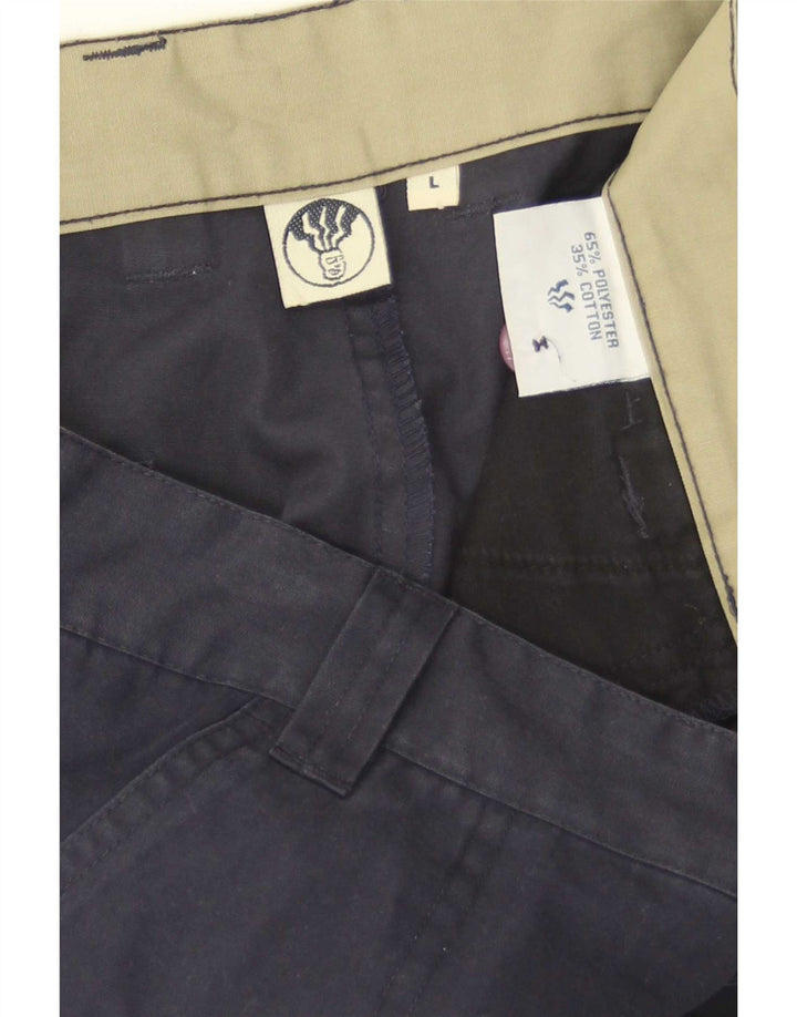 Fat Face Herren-Freizeitshorts, Größe L, W34, Marineblau, Farbblock-Polyester
