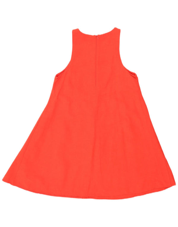 Zara Damen ärmelloses, normales A-Linien-Kleid, Größe S, Rot, Viskose