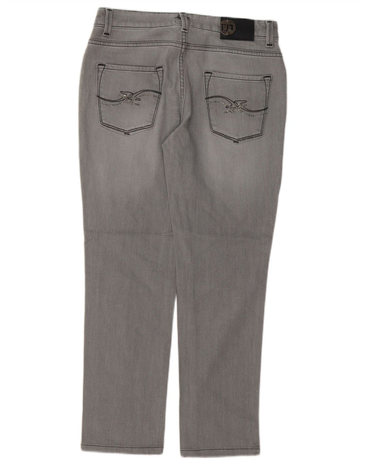 Trussardi Damen Slim Jeans W27 L27 Graue Baumwolle