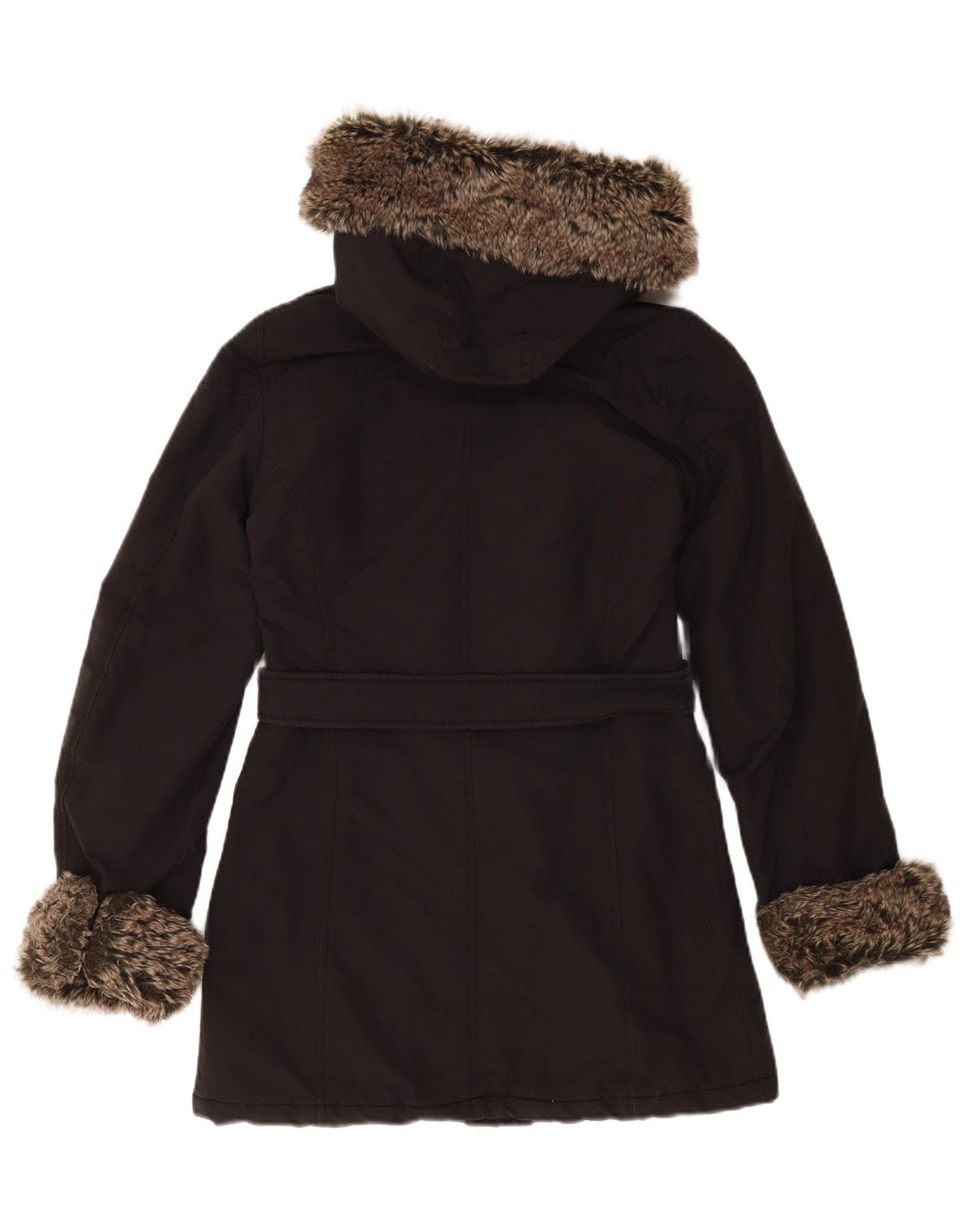 Refrigue Damen-Parka mit Kapuze, übergroß, Gr. 6, XS, schwarzes Nylon