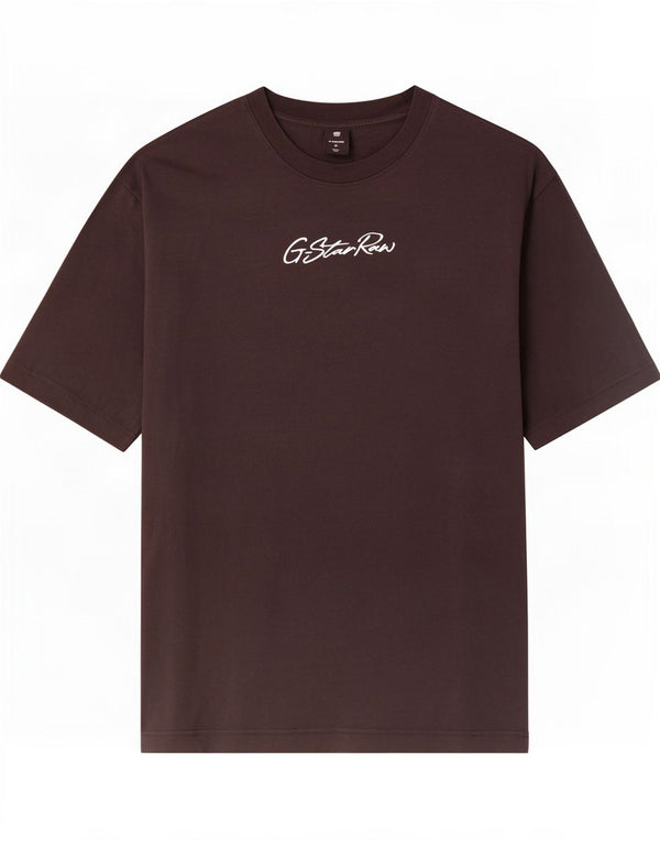 G-Star Herren Grafik T-Shirt Top Mittelschwarz Baumwolle