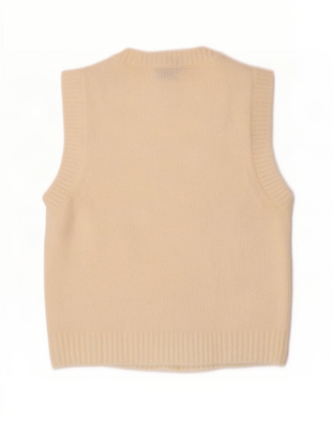 Zara Damen Weste Tank Top UK 12 Medium Off White Polyester