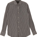 MASSIMO DUTTI Mens Shirt Size 15 38 Medium Black Gingham Cotton Vintage Massimo Dutti and Second-Hand Massimo Dutti from Messina Hembry 