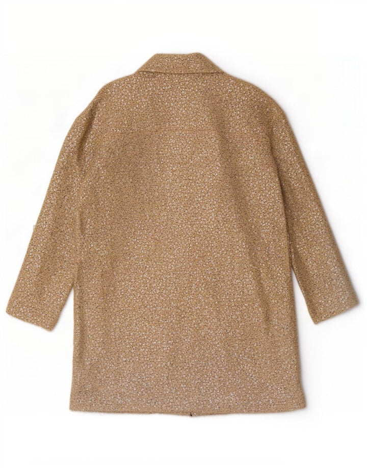 Marks & Spencer Zweireihiger Mantel mit Pailletten für Damen, Gr. 8, Beige