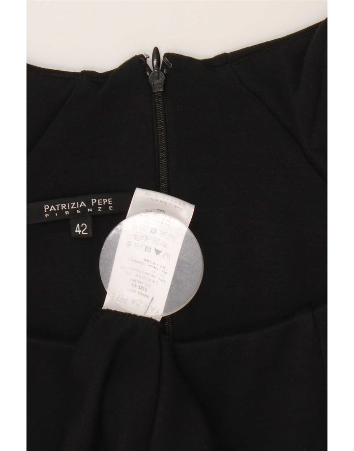 Patrizia Pepe Damen Etuikleid IT 42 Medium Schwarz Viskose