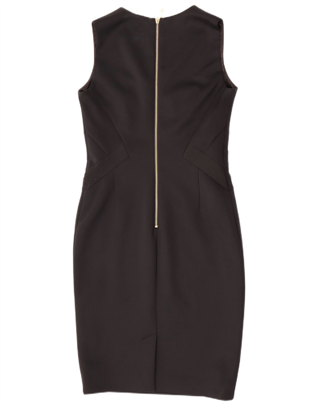 Ärmelloses, figurbetontes Damenkleid von Ted Baker, Größe 3, Mittel, Schwarz, Polyester
