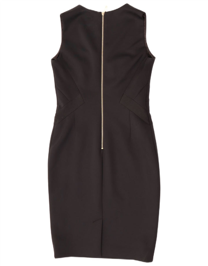 Ärmelloses, figurbetontes Damenkleid von Ted Baker, Größe 3, Mittel, Schwarz, Polyester