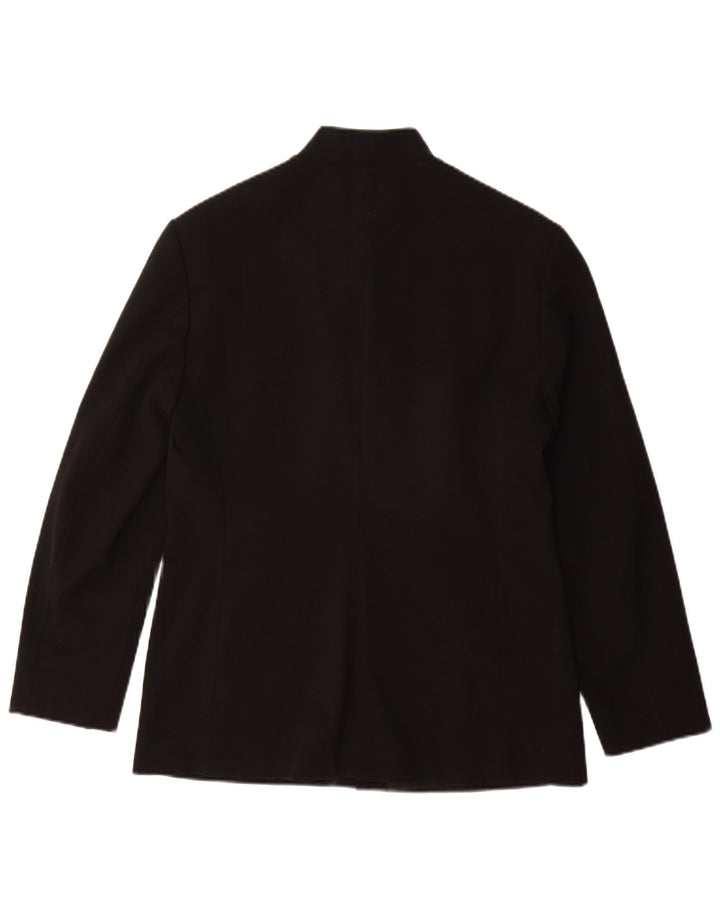 Superior Damen-Blazer mit durchgehendem Reißverschluss IT 44 Mittelschwarzes Polyamid