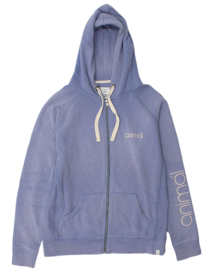 Animal Damen-Kapuzenpullover mit grafischem Reißverschluss, UK 14, Größe L, blau, Polyester