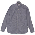 Tommy Hilfiger Herrenhemd, große blaue Gingham-Baumwolle