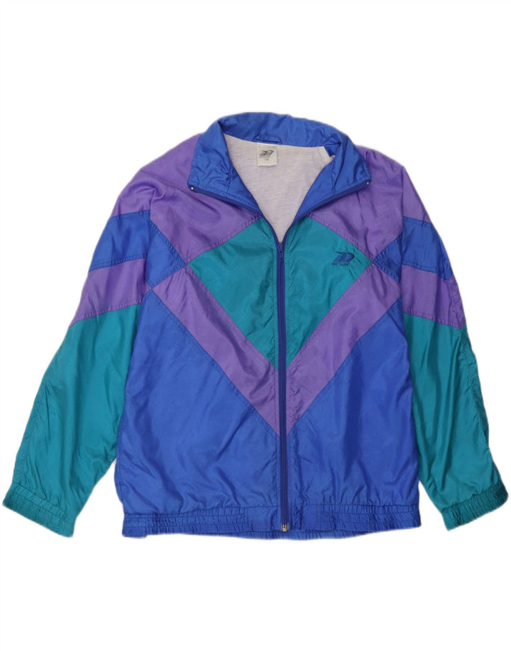 Vintage-Trainingsanzug für Mädchen, Jacke, 15–16 Jahre, mehrfarbig, Farbblock