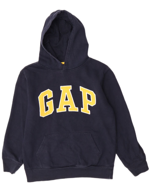 Gap Jungen-Pullover mit grafischem Kapuzenpullover, 13–14 Jahre, 2XL, Marineblau, Baumwolle