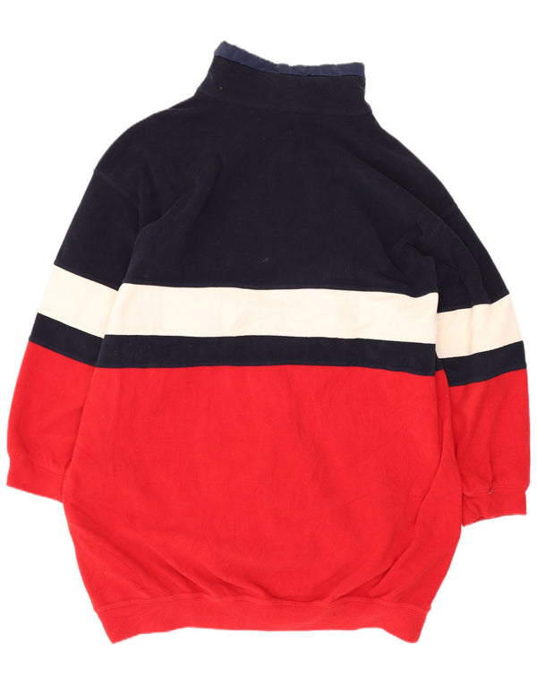 Chervo Herren-Fleecepullover mit 3/4-Ärmeln, IT 54, XL, Rot, Farbblock, Sport