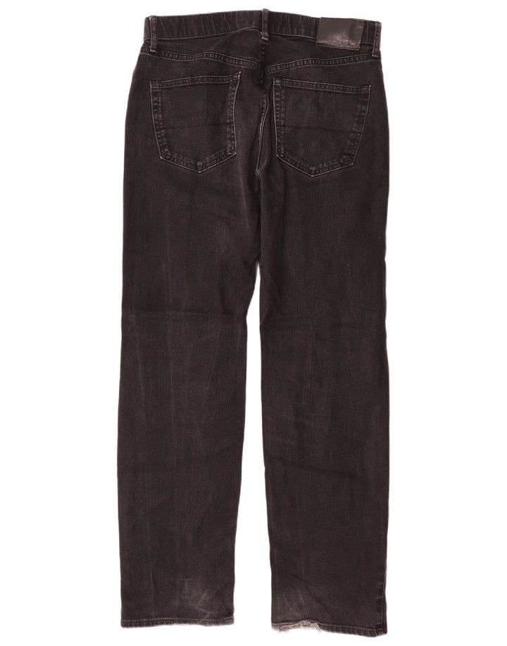 Marks & Spencer Herren Regular Straight Jeans W32 L31 Schwarze Baumwolle