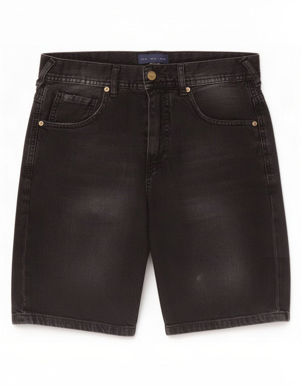 Zara Herren Jeansshorts EU 38 Small W30 Schwarze Baumwolle