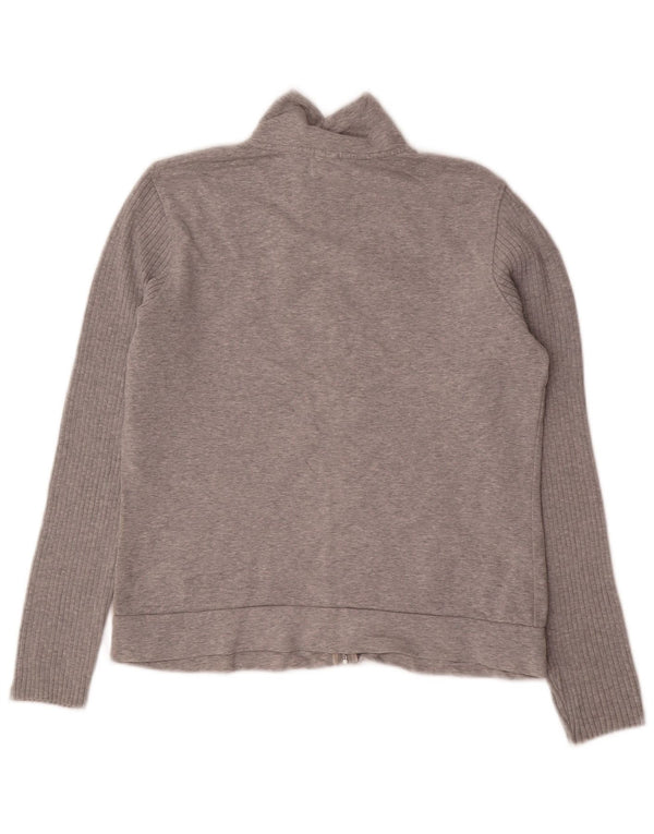 Gap Womens Tracksuit Top Jacket Medium Grey Flecked Cotton