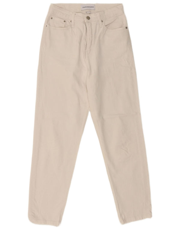 Calvin Klein Damen Tapered Jeans W26 L26 Weiß