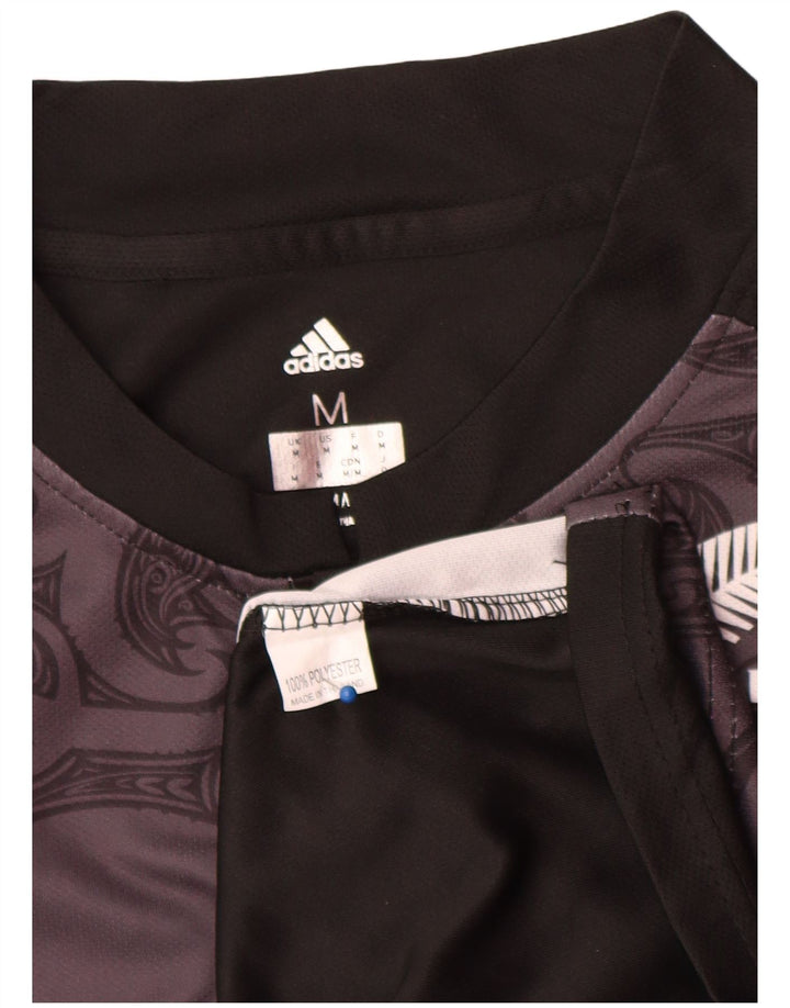 Adidas Herren Grafik T-Shirt Top Medium Schwarz Paisley Polyester
